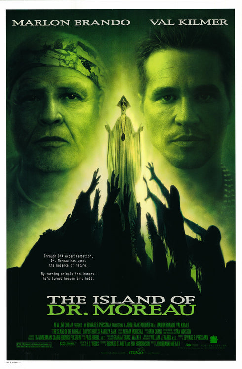 the island of dr moreau 1996 advance one sheet poster rolled